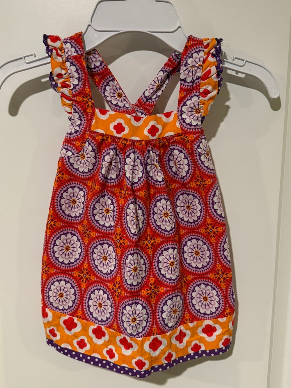 Bonnie Baby Toddler Dress in Purple, Orange, Red, White